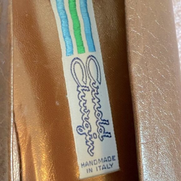 Arnold Churgin Brown Leather Slip On With Chunky Heel 40 - Picture 11 of 11